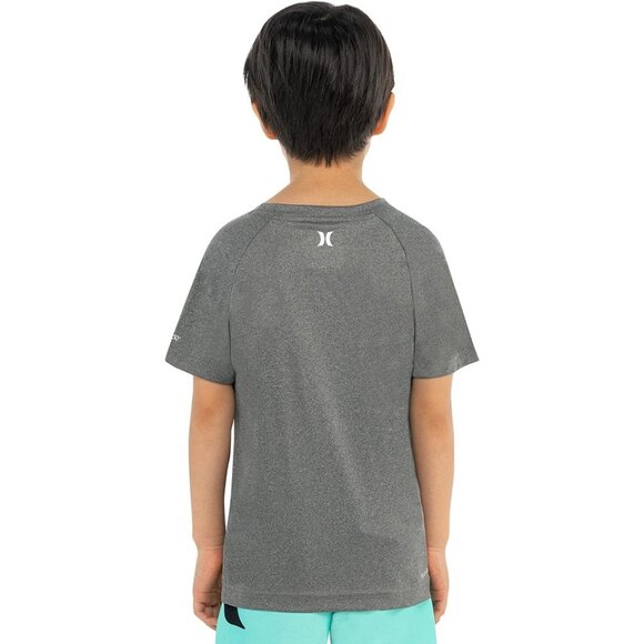 Hurley Boys' UPF 50+ Rash Guard Swim Shirt, Grey, New W/O Tag - Picture 4 of 6
